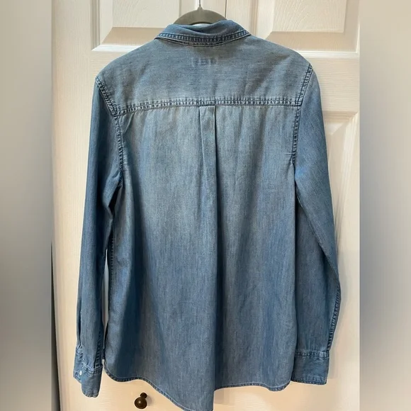 Merona Blue Denim Button-Up Shirt - Picture 4 of 4